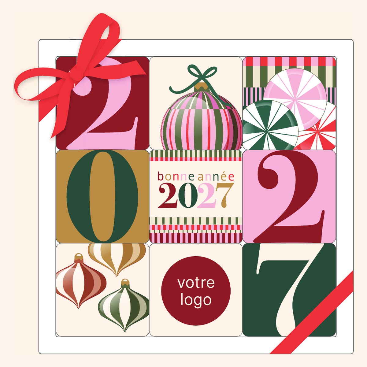 Coffret de 9 biscuits personnalisés