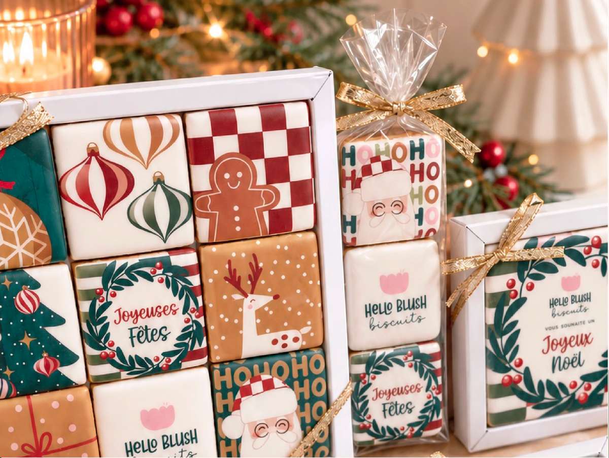 Coffret de 9 biscuits personnalisés