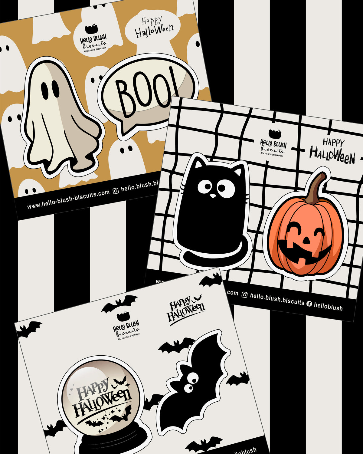 Duo Halloween — Boule à neige et chauve-souris