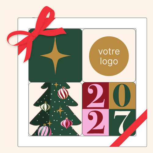 Coffret de 4 biscuits personnalisés