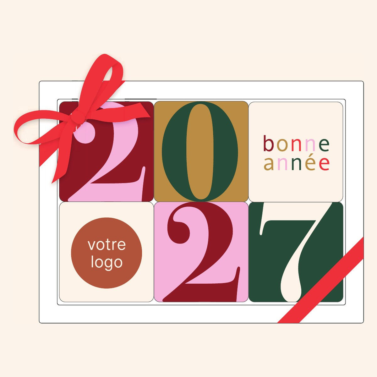 Coffret de 6 biscuits personnalisés
