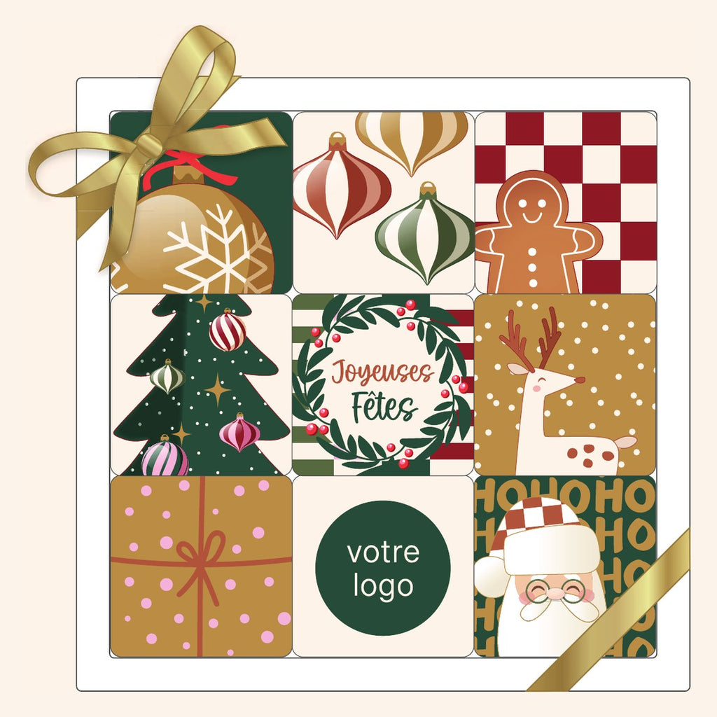 Coffret de 9 biscuits personnalisés