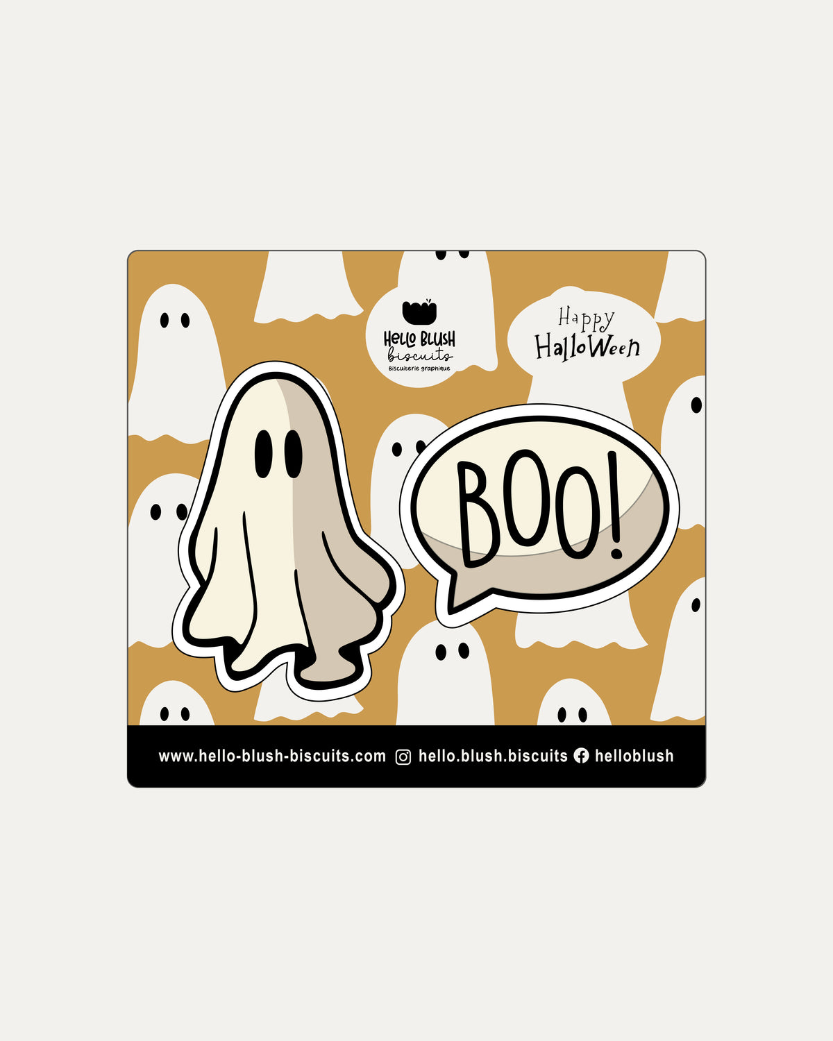 Duo Halloween fantôme et Boo