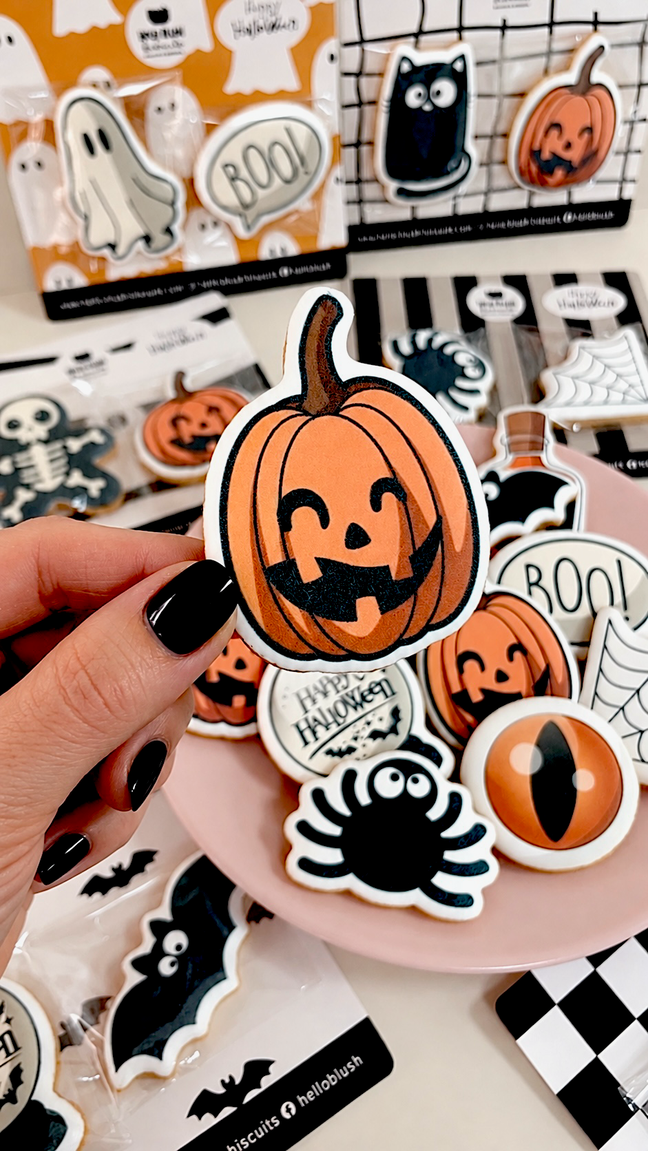 Duo Halloween — Chat et citrouille