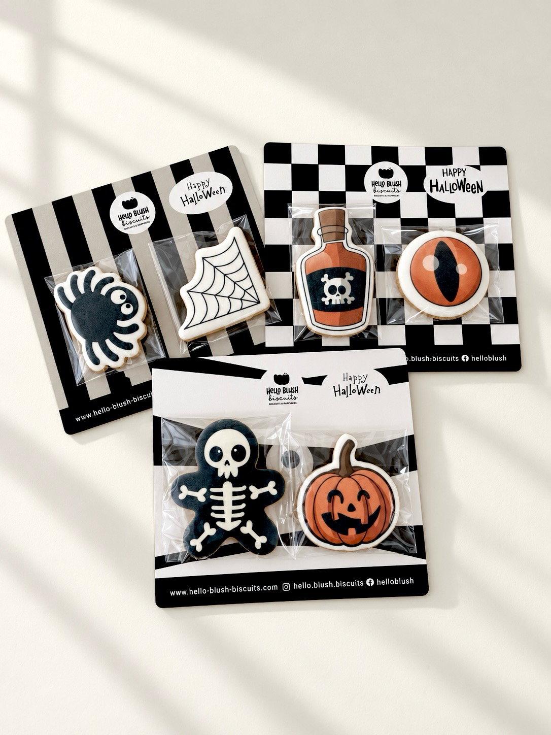 Duo Halloween — Squelette et citrouille